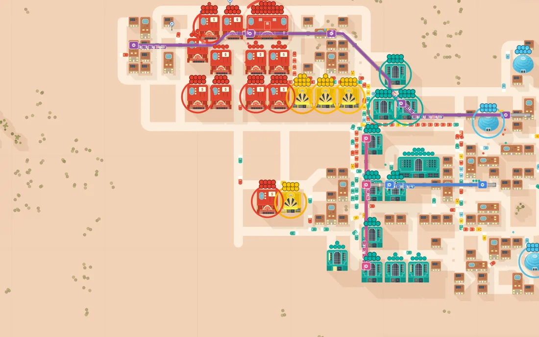 Las Vegas map, a desert grid of casinos