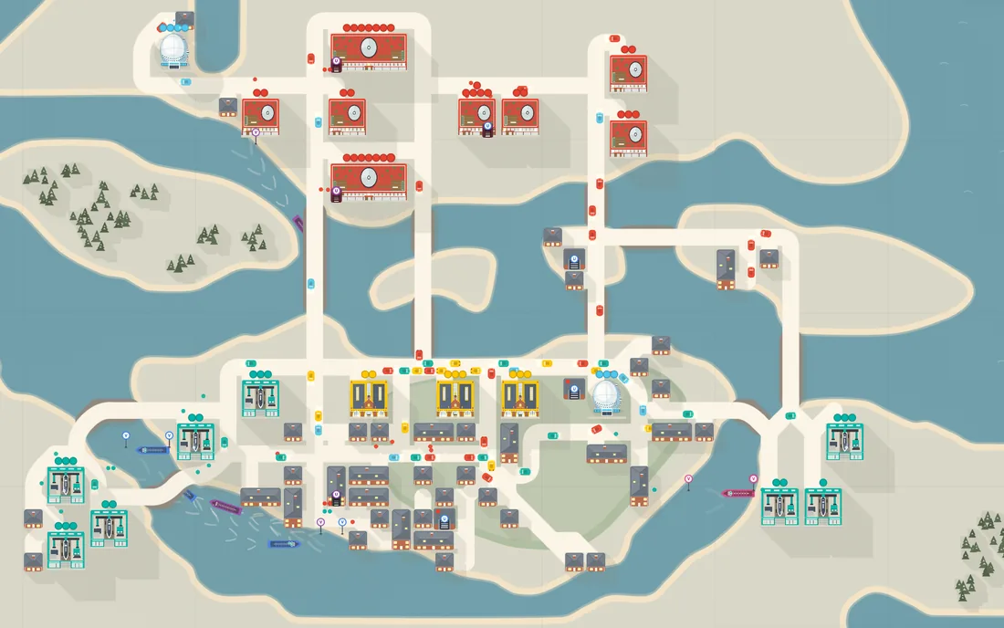 Stockholm map, an archipelago